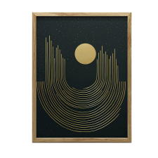FESTÉS VÁSZONRA ARANY GEOMETRIA KERET NÉLKÜL 30x40 CM PREMIUM VÁSZON grafika, keretezett kép