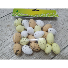  Festett polisztirol tojás természetes színek 2cm x 3cm 24db/csomag dekorációs kellék