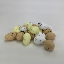 Festett polisztirol tojások - természetes színek 2x3cm 24db/cs. dekorálható tárgy