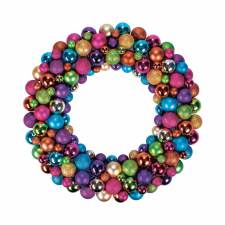 FESTIVAL gömbkoszorú színes, 46cm karácsonyi dekoráció