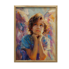  FESTMÉNY VÁSZONRA ANGYAL REVERZIÓRA KERET NÉLKÜL 50x70 CM PREMIUM VÁSZON grafika, keretezett kép