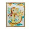  FESTMÉNY VÁSZONRA EGY MOSOLYGÓ MAJOM D BETŰVEL KERET NÉLKÜL 50x70