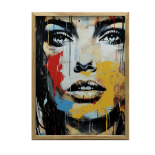  FESTMÉNY VÁSZONRA KERET NÉLKÜL SZÍNES ARCOK VÁSZON PREMIUM 70x100 grafika, keretezett kép