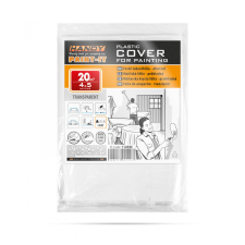  Festő takarófólia - HDPE - 5 mikron - 4 x 5 m ragasztószalag és takarófólia