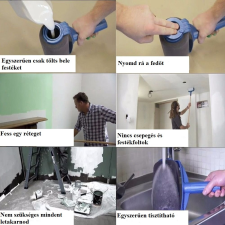 Festőhenger készlet, festőhenger festékadagolós tartállyal festőhenger