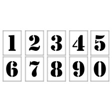  Festősablon, stencil számok készlet 5cm-es 10db-os dekorációs kellék