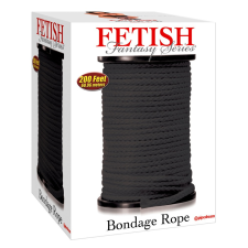 Fetish Bondage kötél - 60m (fekete) bilincs, kötöző