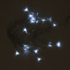 FH hely Hideg fehér, elemes LED Fényfüzér 20db izzóval 3,26m karácsonyfa izzósor