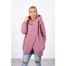 FiatalDivat Asszimetrikus melegítő felső rövid cipzárral modell 9110 ibolyaszínű