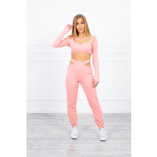 FiatalDivat Atlétaruha szett 9340 kajszibarack modell crop-top blúzzal női edzőruha