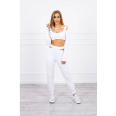 FiatalDivat Atlétaruha szett crop-top blúzzal, 9340 fehér