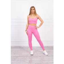 FiatalDivat Crop-top tréningruha pántokkal, 9355-ös fényes rózsaszín női edzőruha