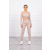 FiatalDivat Crop-top tréningruha szett kivágásokkal, modell 9344 bézs