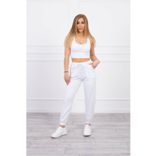 FiatalDivat Crop-top tréningruha szett pánttal 9334 modell fehér női edzőruha