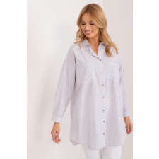 FiatalDivat Csíkos ing gombokkal, 12270-es modell fehér+szürke blúz