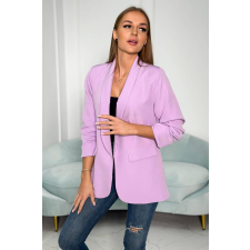 FiatalDivat Elegáns kabát fodros ujjakkal, 9709-es modell, lila színű női dzseki, kabát
