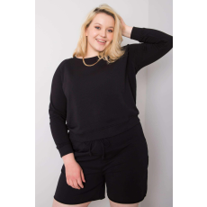 FiatalDivat Fekete oversize, kapucni nélküli Donna pulóver