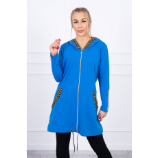 FiatalDivat Hosszabbított szabadidő felső díszszegéllyel modell 9320 királykék szín