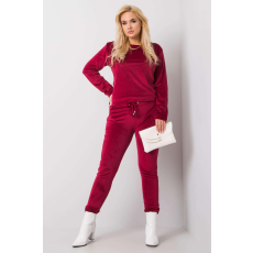 FiatalDivat Jeanne bordó oversize velúr tréningruha