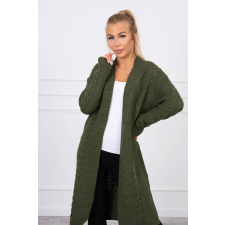 FiatalDivat Kardigán kötött szvetter modell 2019-1 kaki szín női pulóver, kardigán