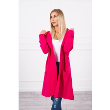 FiatalDivat Kardigán nyomtatással a kapucnin és a háton modell 0044 fukszia szín női pulóver, kardigán