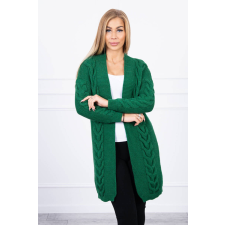 FiatalDivat Kardigán szvetter fonott mintával modell 2021-5 sötét zöld női pulóver, kardigán