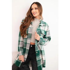 FiatalDivat Kockás pulóver ing, 9007-es modell, zöld