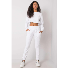 FiatalDivat Laila tréningruha szett crop-top pulóverrel, fehér