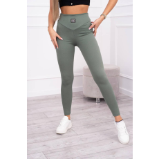 FiatalDivat Leggings bordázott anyagból modell 9429 sötét mentol