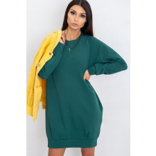 FiatalDivat Melegítő felső ruha Cristine zsebekkel sötét zöld női ruha