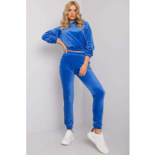 FiatalDivat Milánói királykék velúr crop top tréningruha szett női edzőruha