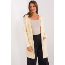 FiatalDivat Mintás kardigán pulóver rövid szálú, 50300-as modell, világos bézs