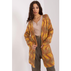 FiatalDivat Mintás kardigán pulóver rövid szálú, 70134 mustársárga modell