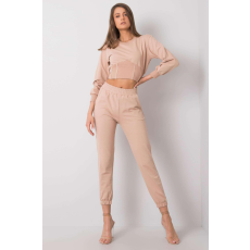 FiatalDivat Odille bézs crop-top tréningruha szett