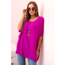 FiatalDivat Oversize blúz medállal IT-31 modell lila blúz