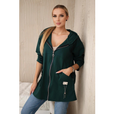 FiatalDivat Oversize kapucnis pulóver Milano Winter sötétzöld női pulóver, kardigán