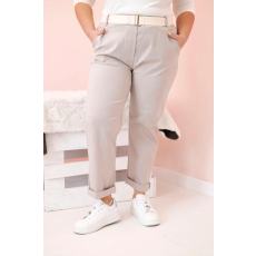 FiatalDivat Oversize nadrág övvel, 52293-4 modell, sötét bézs
