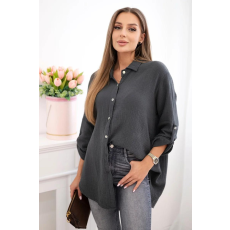 FiatalDivat Pamut muszlin ing/blúz modell 65622 grafit