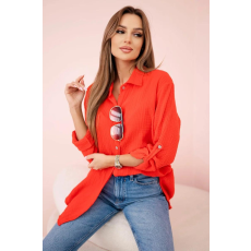 FiatalDivat Pamut muszlin ing modell ART208 piros