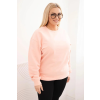 FiatalDivat Pamut oversize pulóver kerek nyakkivágással HIT04 modell rózsaszín
