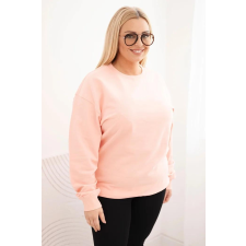 FiatalDivat Pamut oversize pulóver kerek nyakkivágással HIT04 modell rózsaszín női pulóver, kardigán