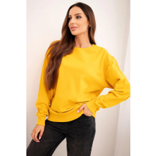 FiatalDivat Pamut pulóver kapucni nélkül HIT03 mustársárga női pulóver, kardigán