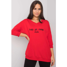 FiatalDivat Pulóver hímzett Happiness red felirattal