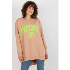 FiatalDivat Pulóver meghosszabbított hátrésszel, Hollywood Life beige+green felirattal női pulóver, kardigán