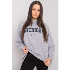 FiatalDivat Pulóver Michigan szürke felirattal