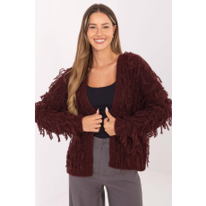 FiatalDivat Rövid kardigán pulóver rojtokkal, 30821 bordó modell
