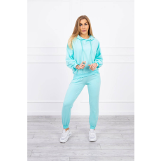 FiatalDivat Sport tréningruha kapucnival modell 9337 mentol