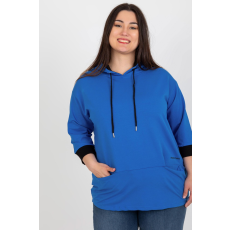 FiatalDivat Túlméretezett kapucnis pulóver zsebekkel, 24154-es modell, királykék