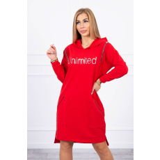 FiatalDivat Unlimited ruha zsebekkel és cipzárral modell 9190 piros