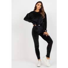 FiatalDivat Velúr tréningruha szett leggings 18306 modell fekete